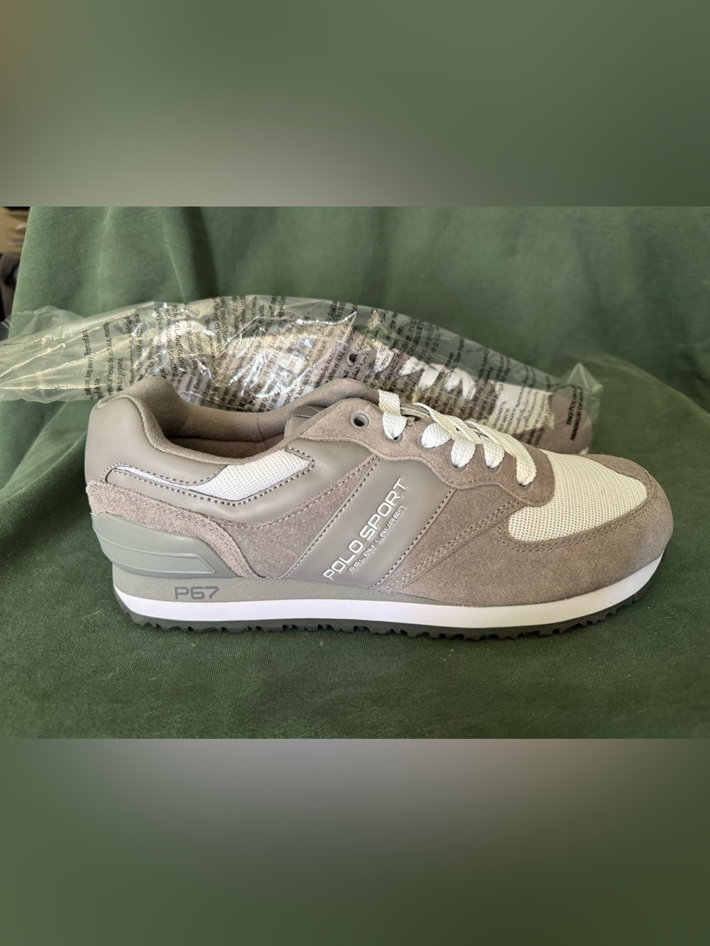 Polo Sport by Ralph Lauren Gray and White Men's Sneakers